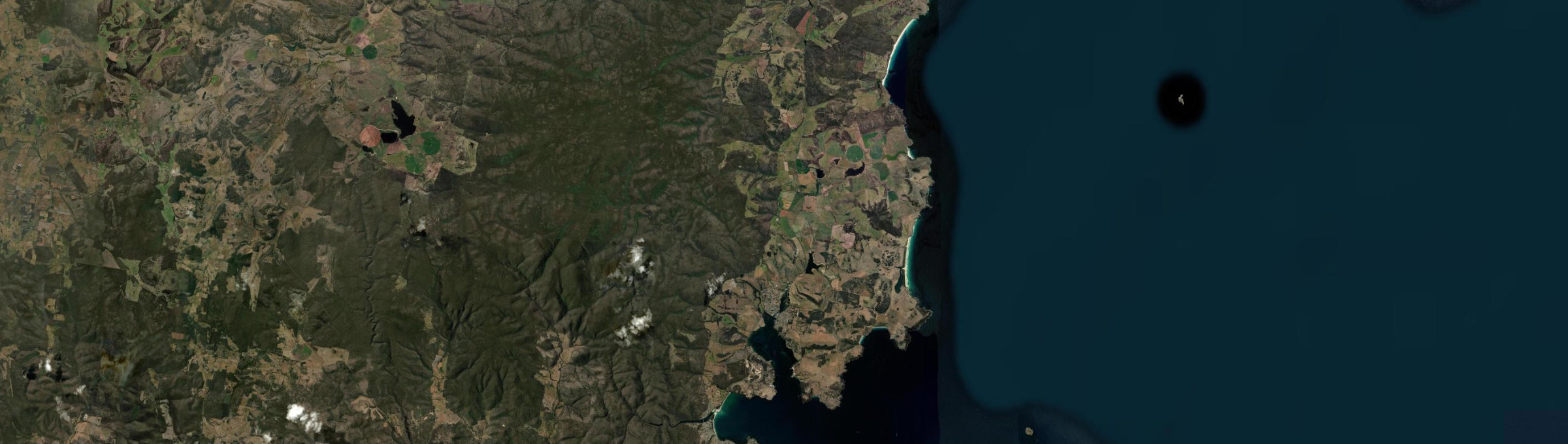 Aerial view of Triabunna, TAS