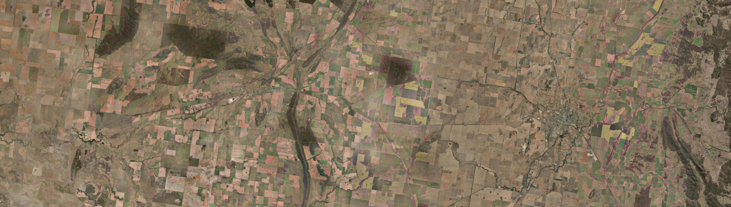 Aerial view of Gunningbland, NSW