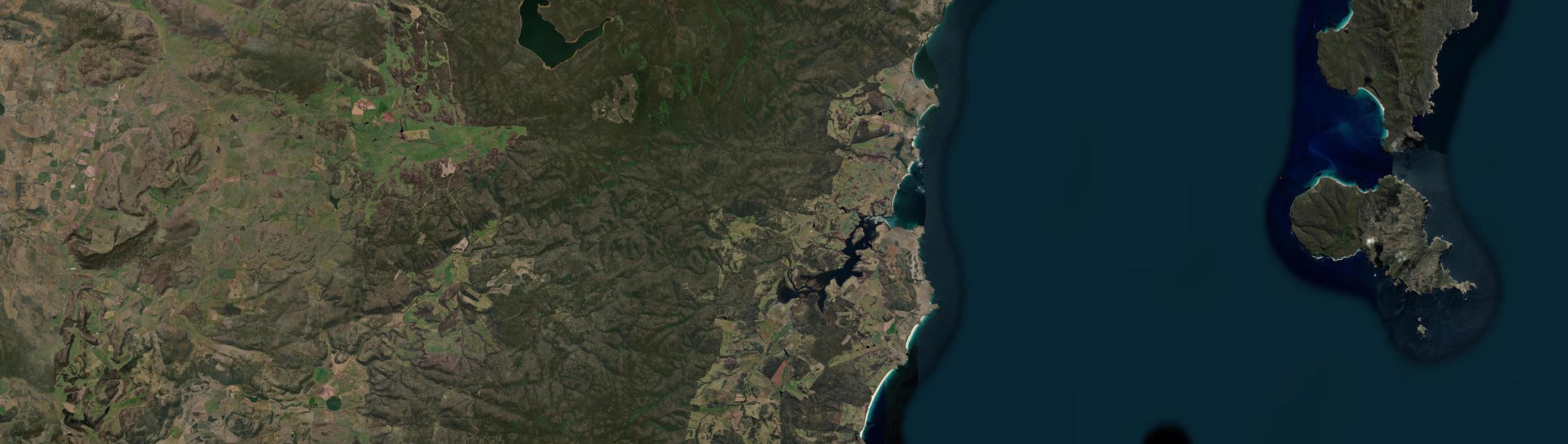 Aerial view of Little Swanport, TAS