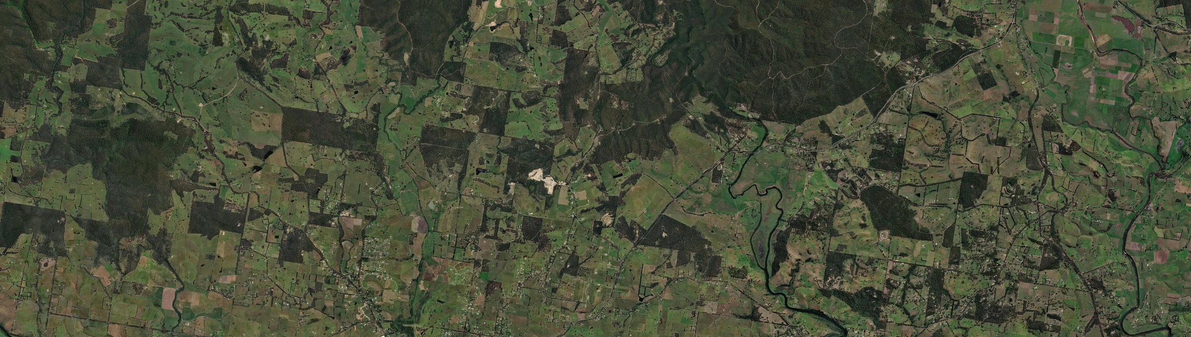 Aerial view of Granite Rock, VIC