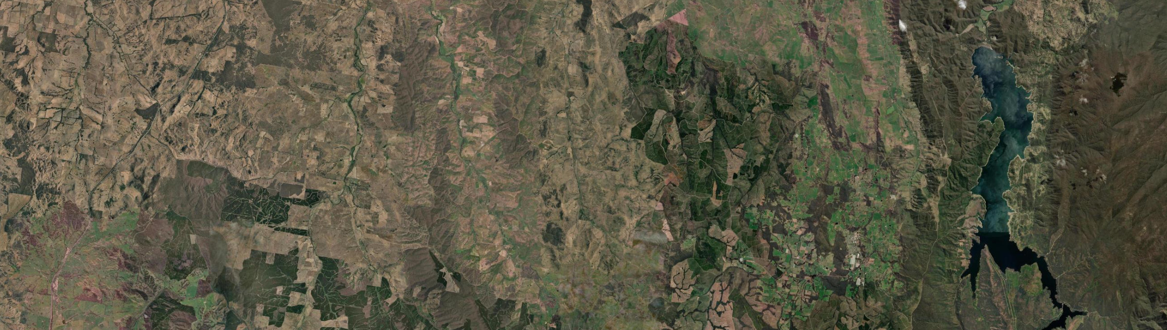 Aerial view of Yaven Creek, NSW
