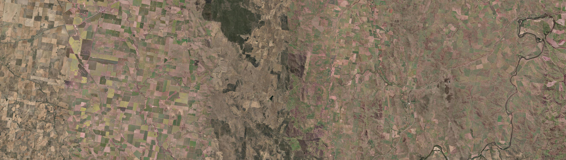 Aerial view of Burra Creek, NSW