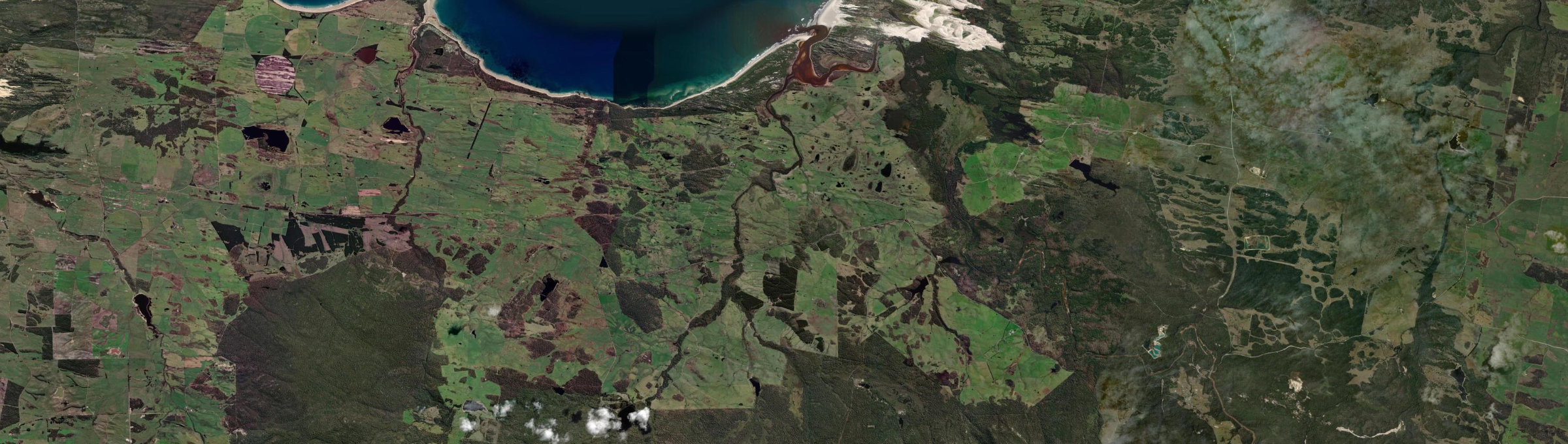 Aerial view of Boobyalla, TAS