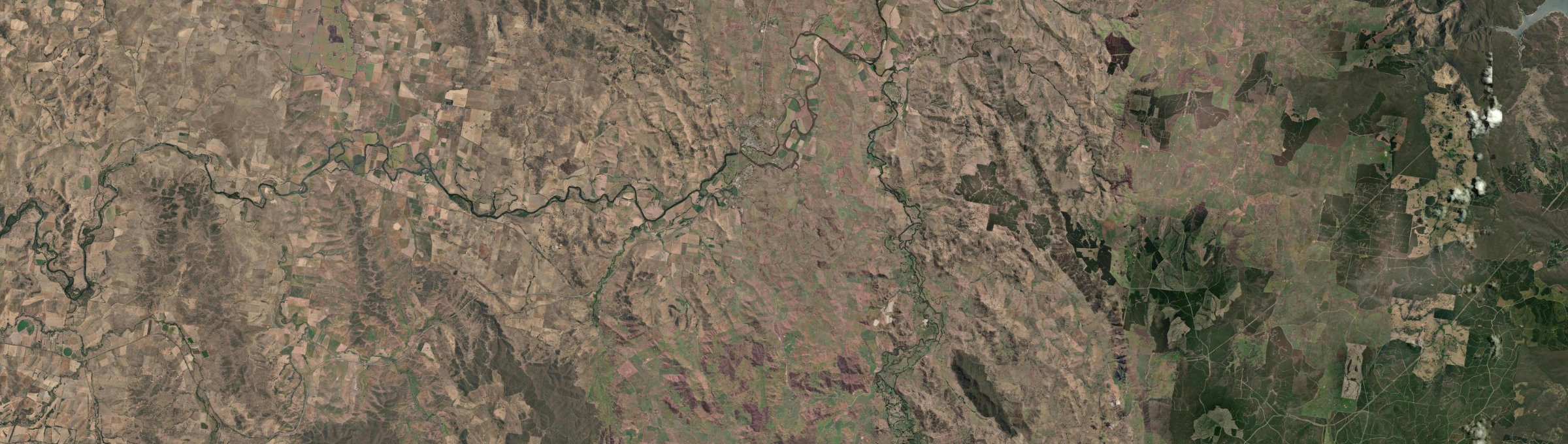Aerial view of South Gundagai, NSW