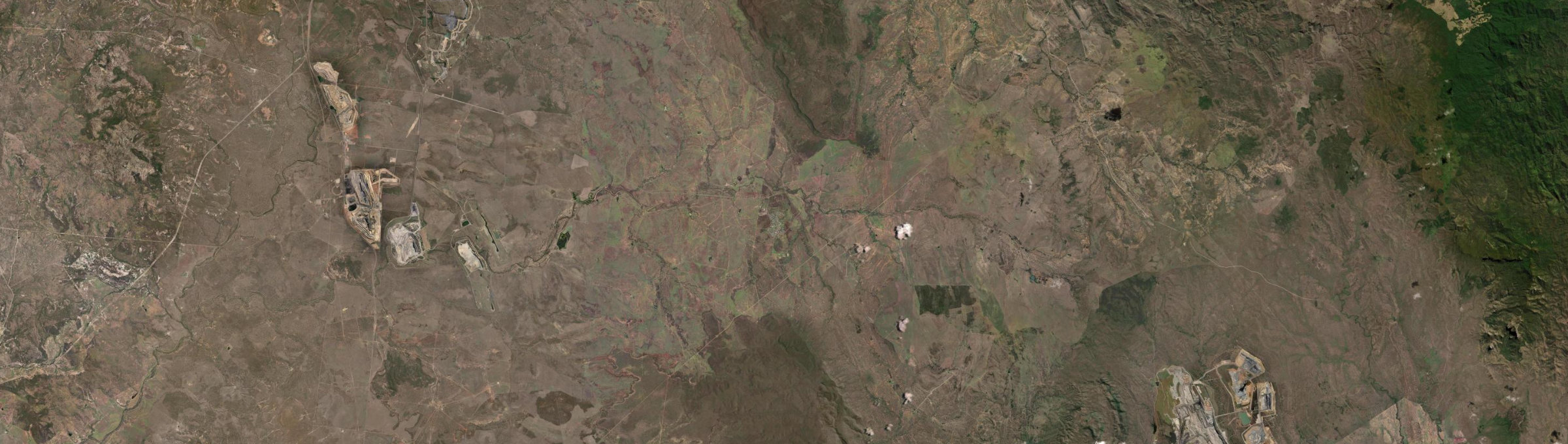 Aerial view of Glenden, QLD