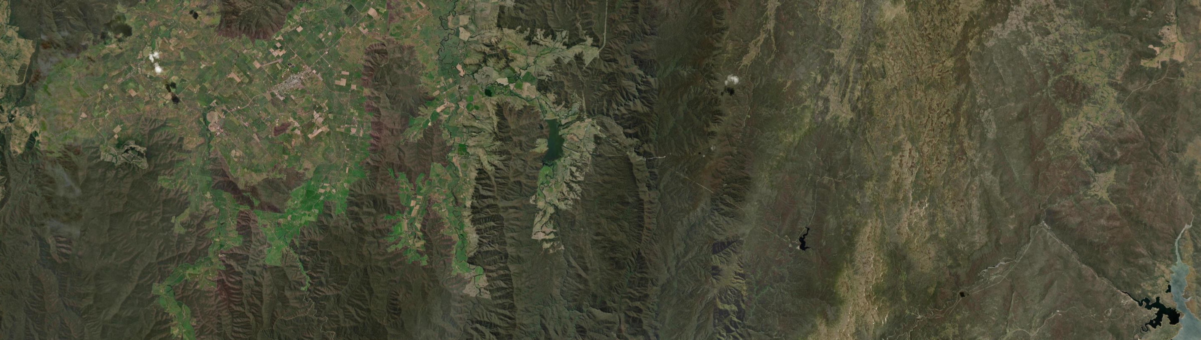 Aerial view of Khancoban, NSW