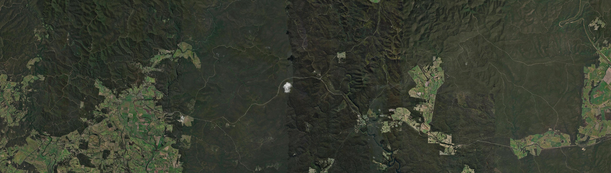 Aerial view of Nowa Nowa, VIC