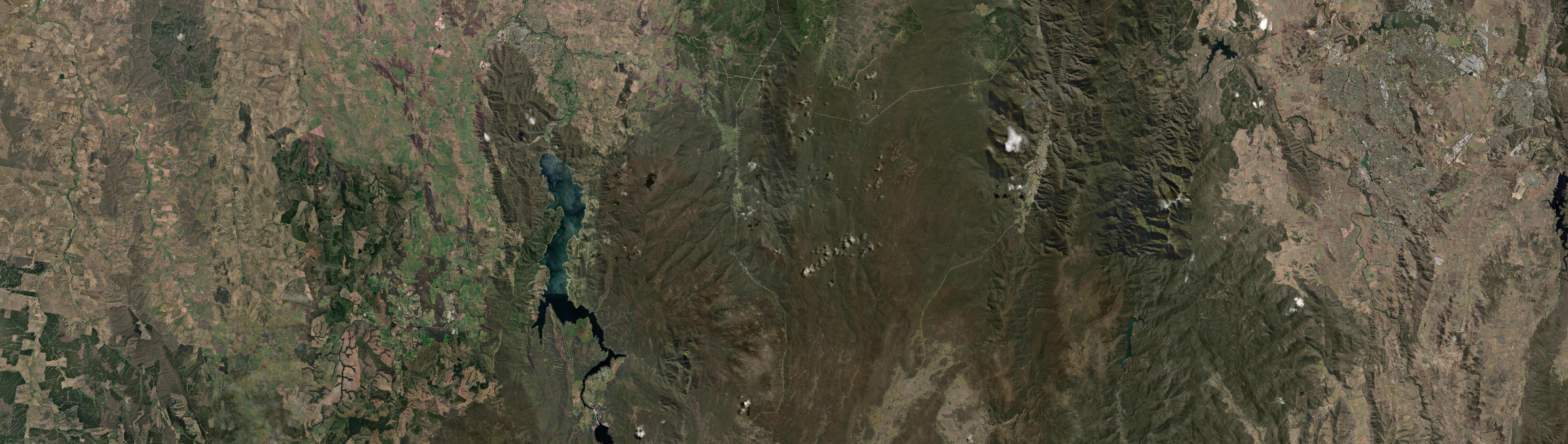 Aerial view of Goobarragandra, NSW