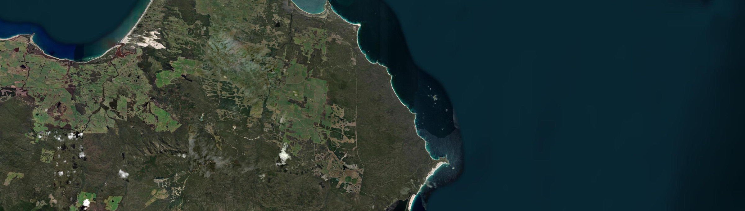 Aerial view of Mount William, TAS