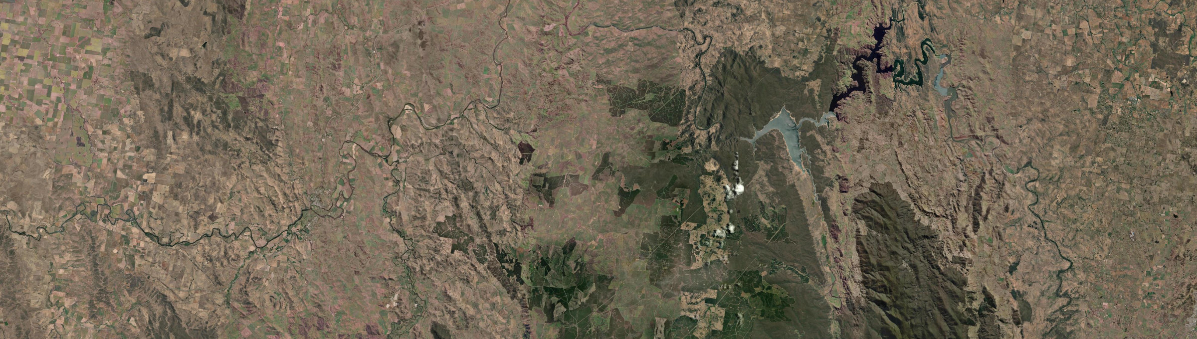 Aerial view of Adjungbilly, NSW