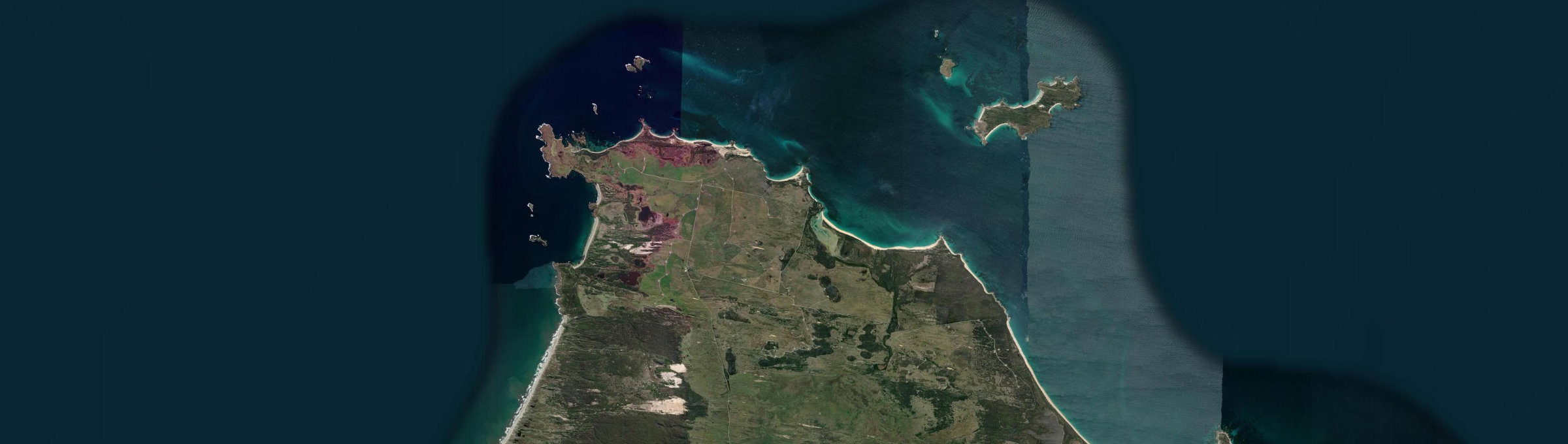 Aerial view of Cape Portland, TAS