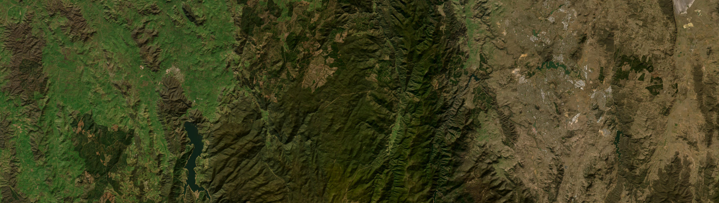 Aerial view of Brindabella, NSW