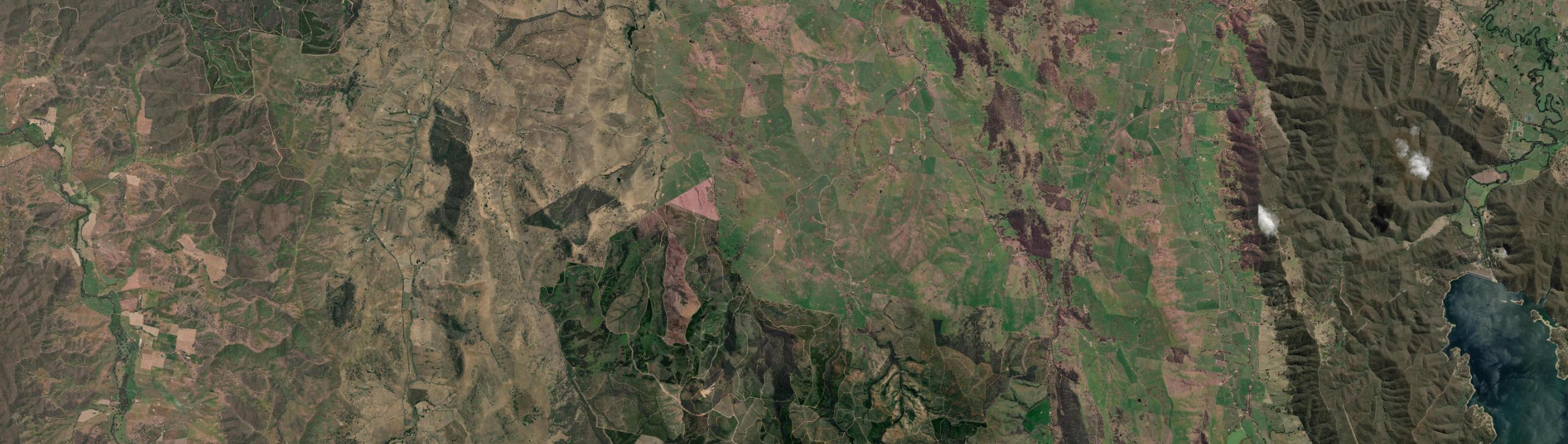 Aerial view of Sharps Creek, NSW