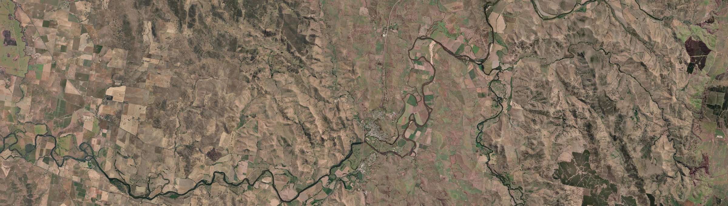 Aerial view of Gundagai, NSW