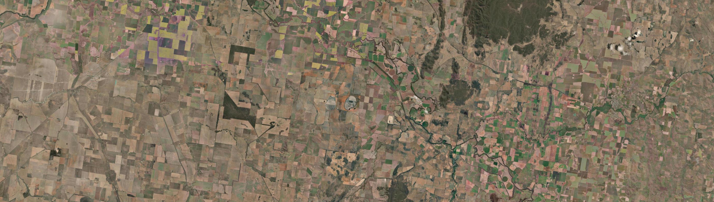 Aerial view of Paytens Bridge, NSW