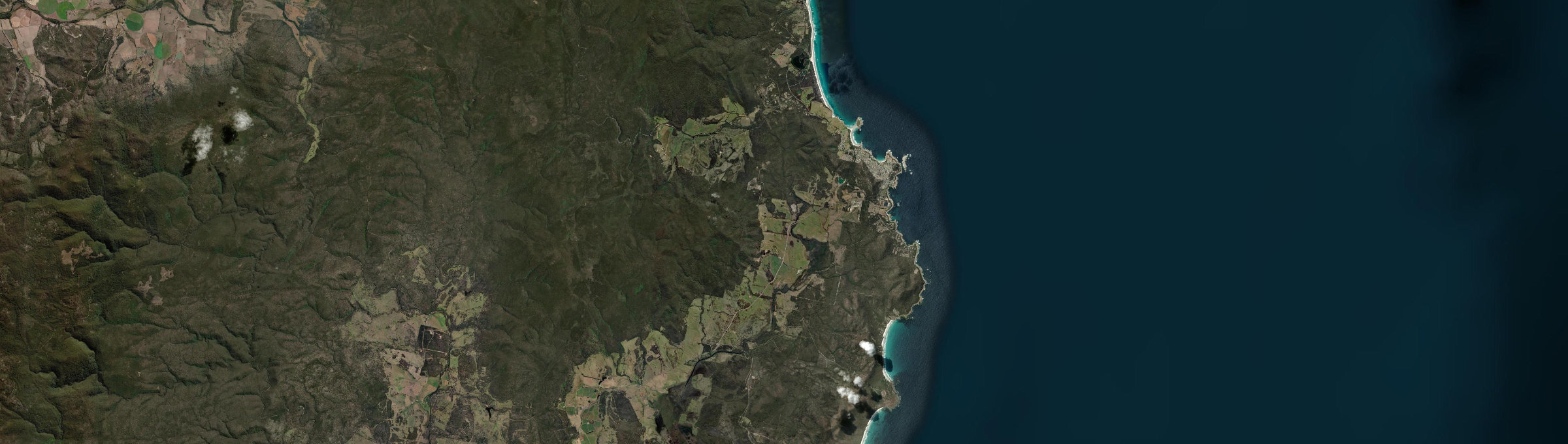 Aerial view of Bicheno, TAS