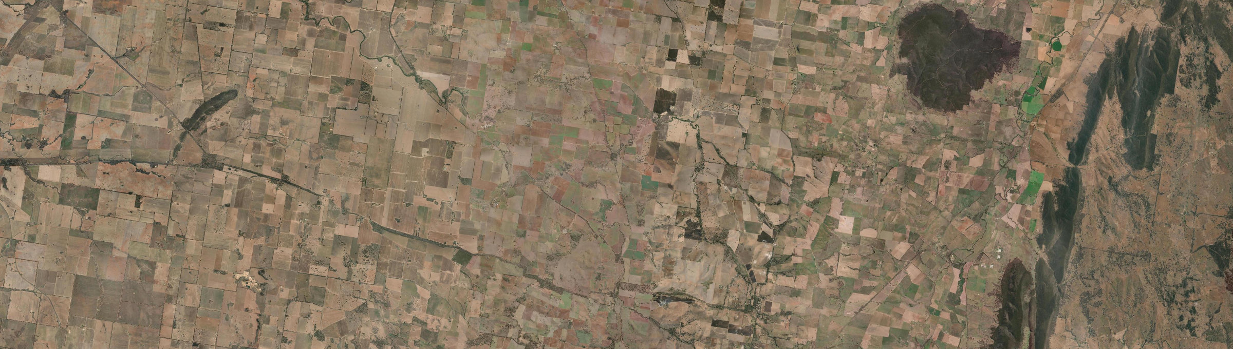 Aerial view of Bulla Creek, NSW