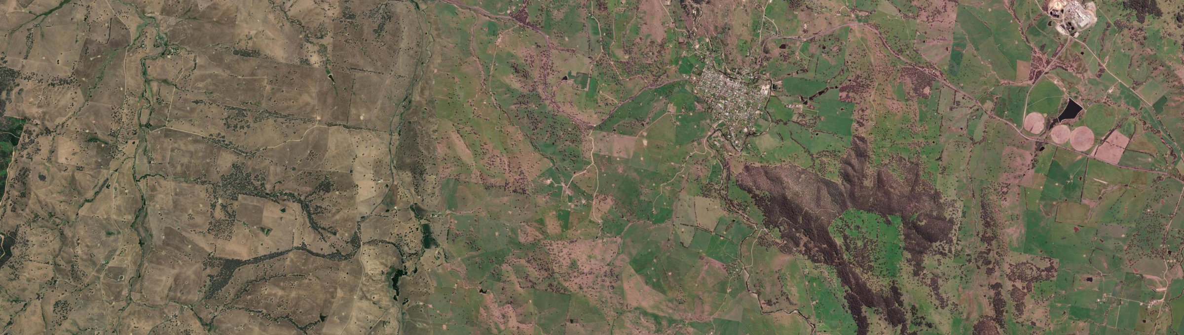 Aerial view of Black Creek (Snowy Valleys - NSW), NSW