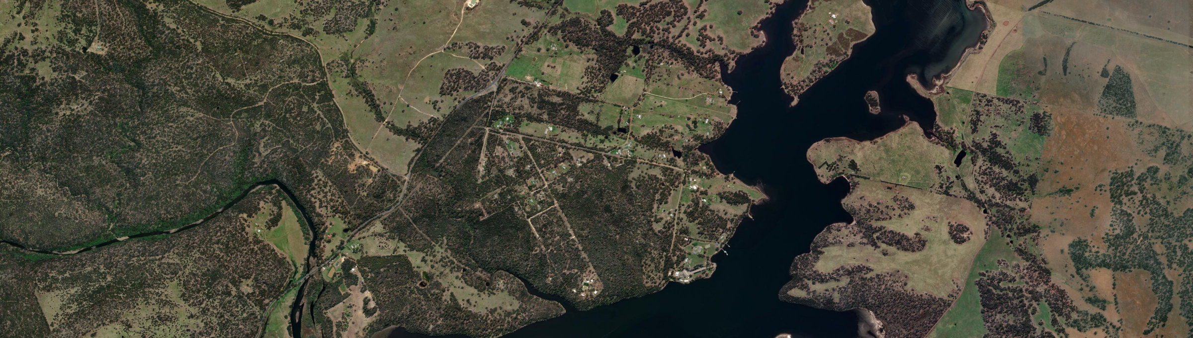 Aerial view of Pontypool, TAS