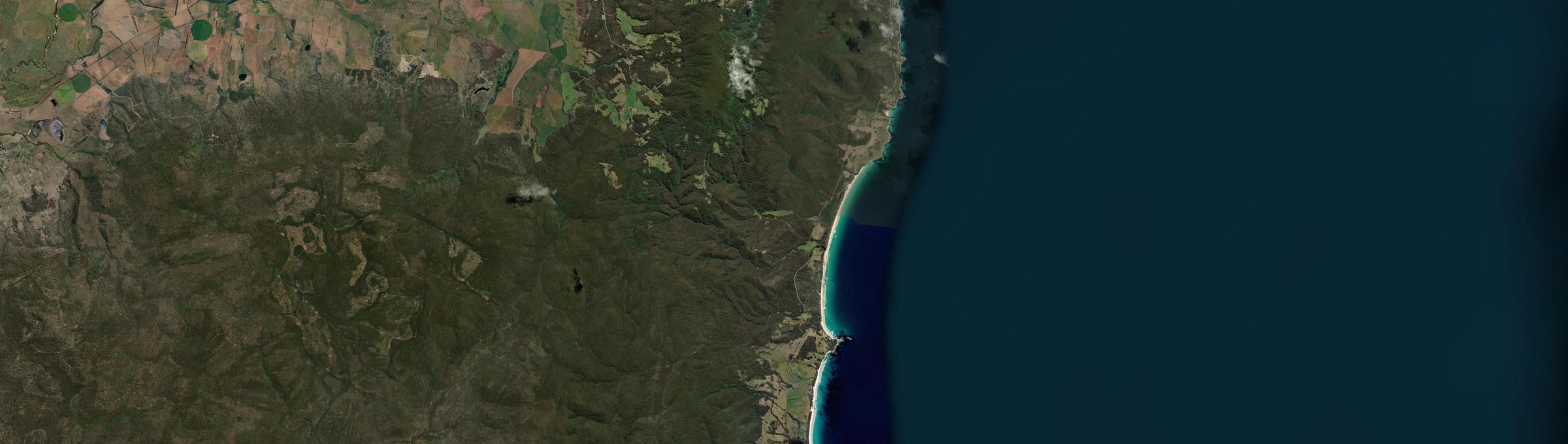 Aerial view of Chain Of Lagoons, TAS