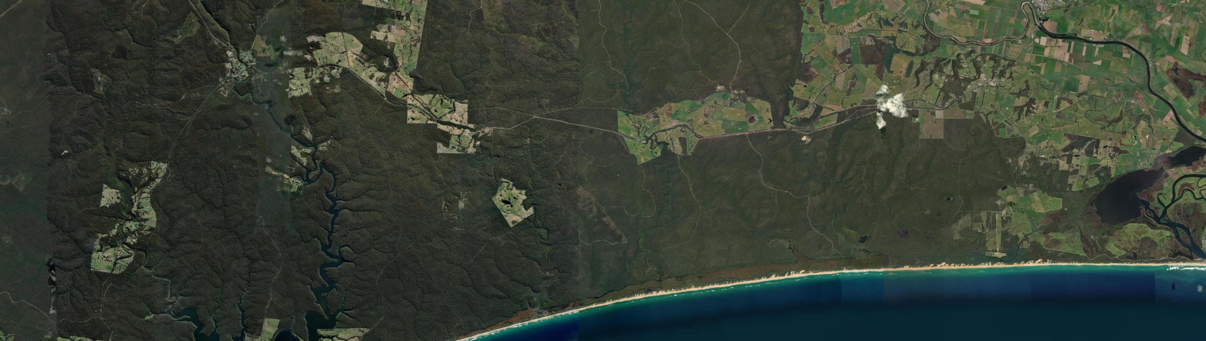 Aerial view of Wombat Creek (Vic.), VIC