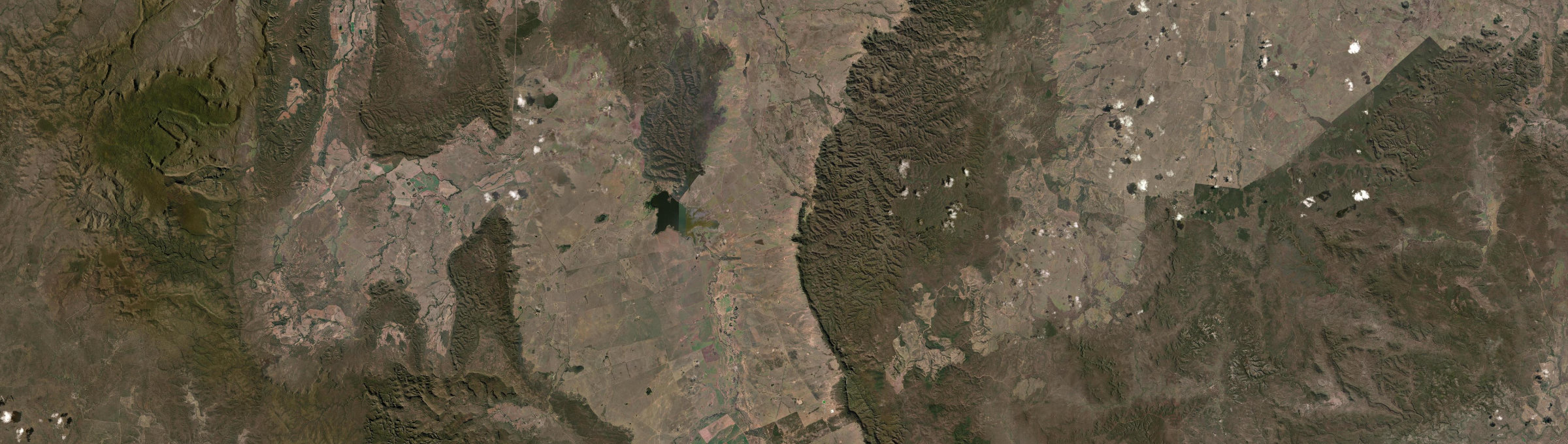 Aerial view of Arcadia Valley, QLD