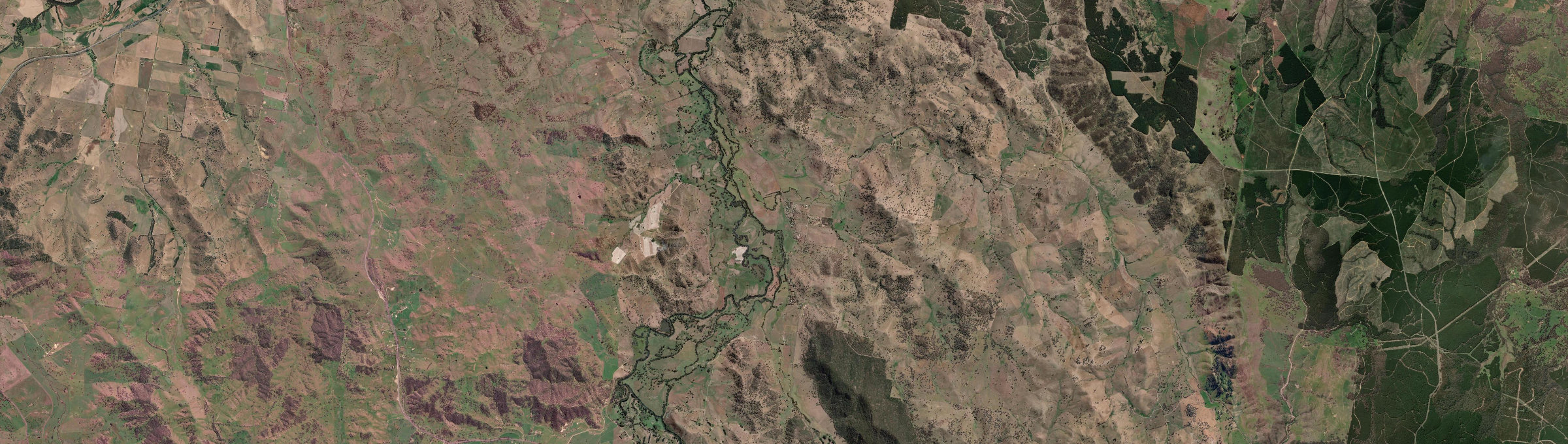 Aerial view of Brungle, NSW