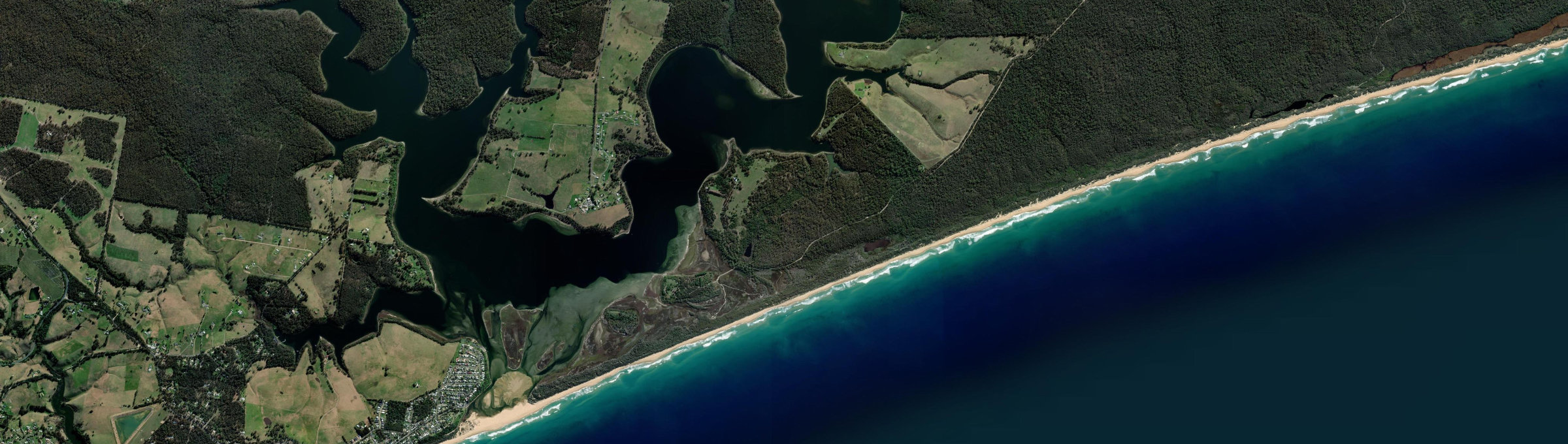 Aerial view of Lake Tyers, VIC