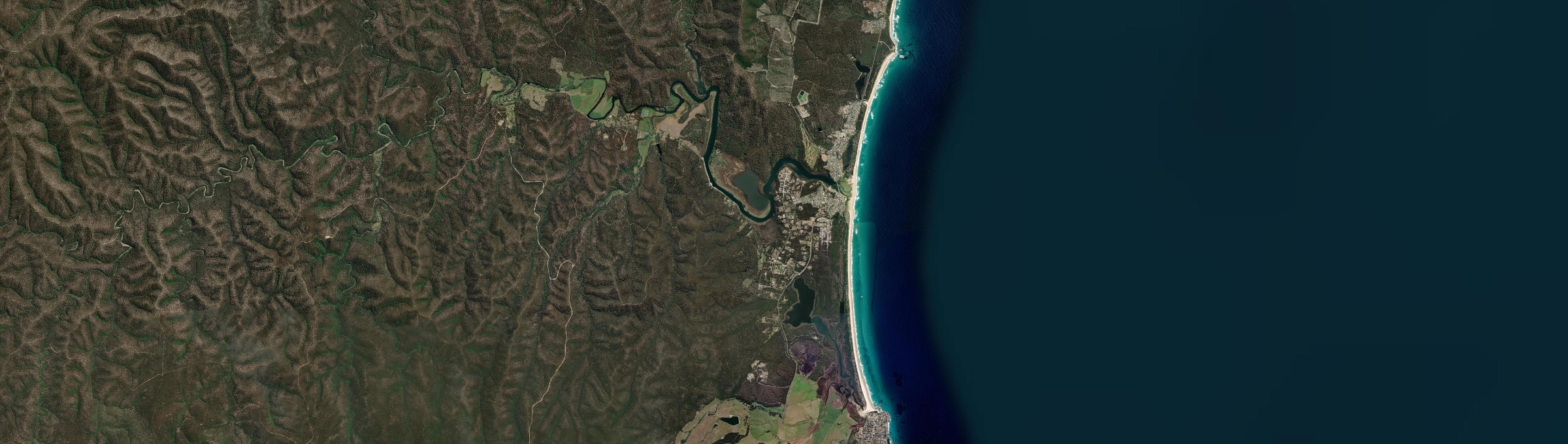 Aerial view of Scamander, TAS