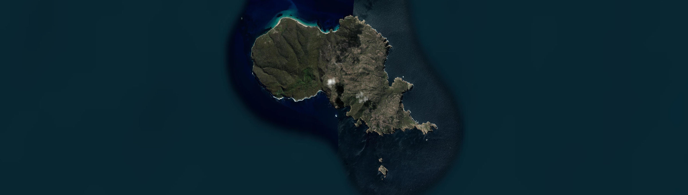 Aerial view of Schouten Island, TAS