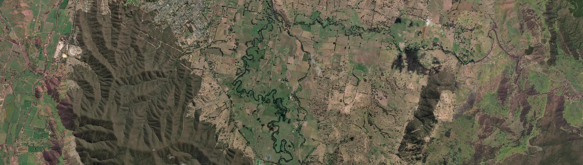 Aerial view of Tumut Plains, NSW