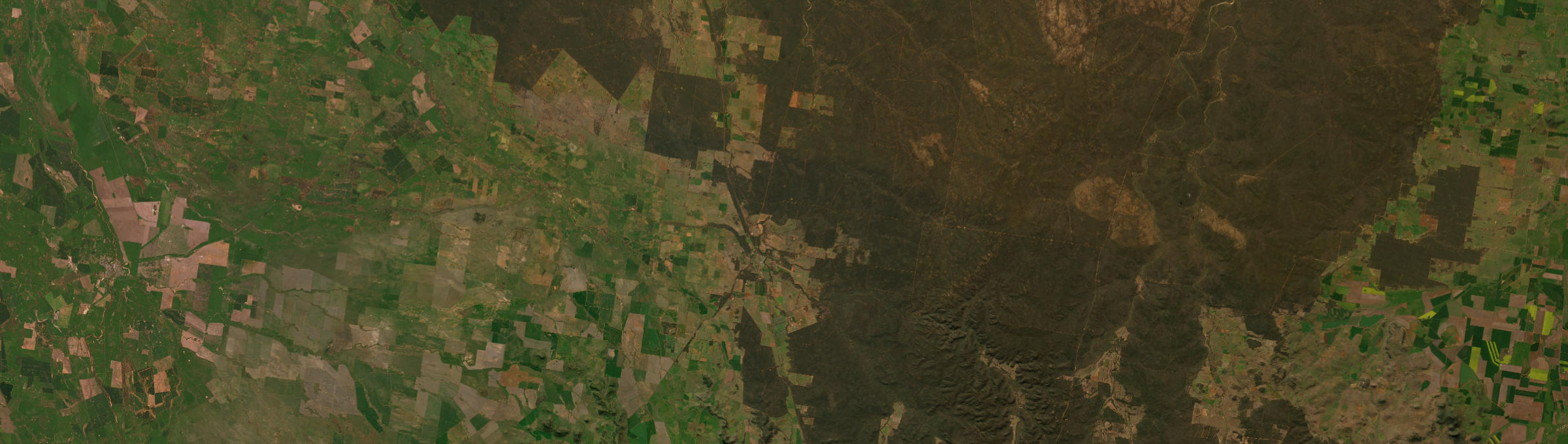 Aerial view of Baradine, NSW