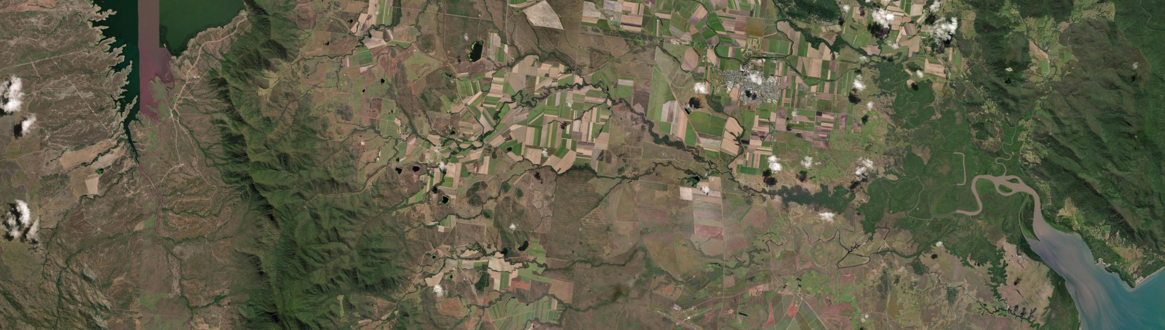 Aerial view of Kelsey Creek, QLD