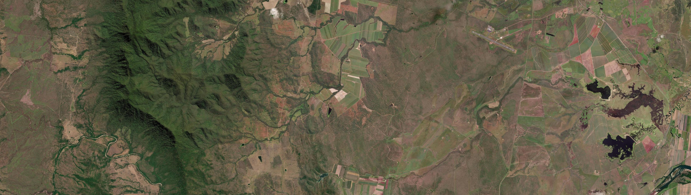 Aerial view of Goorganga Creek, QLD