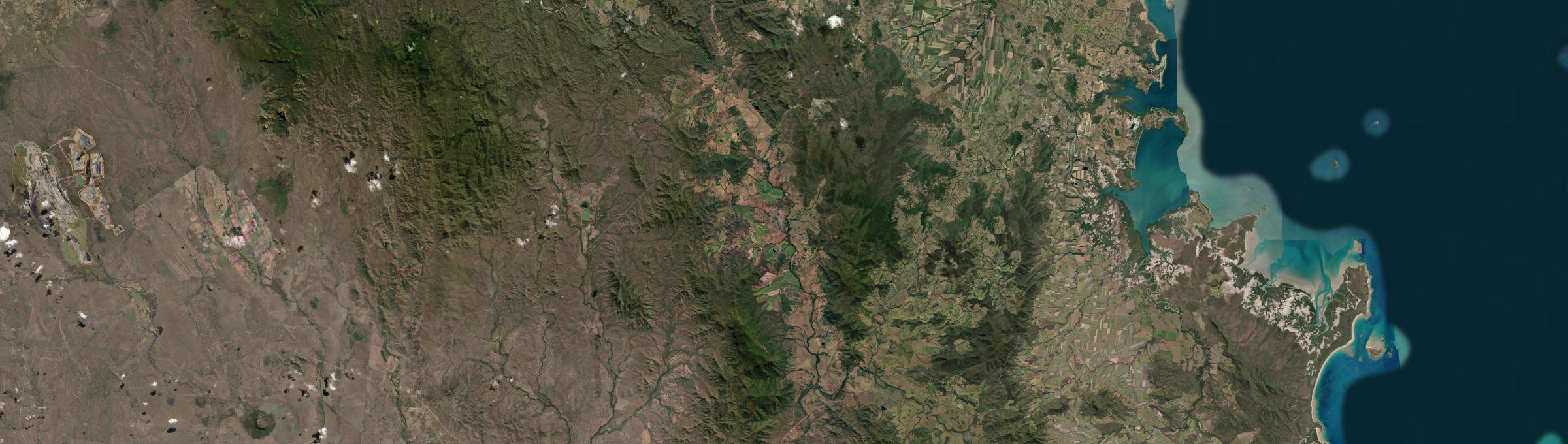 Aerial view of Blue Mountain, QLD