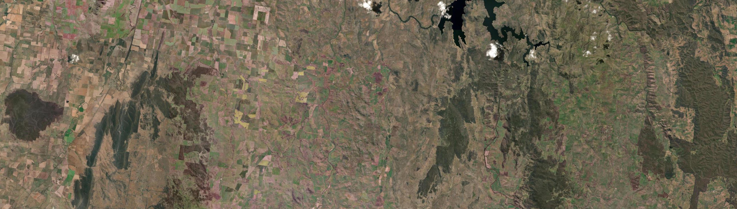 Aerial view of Hovells Creek, NSW