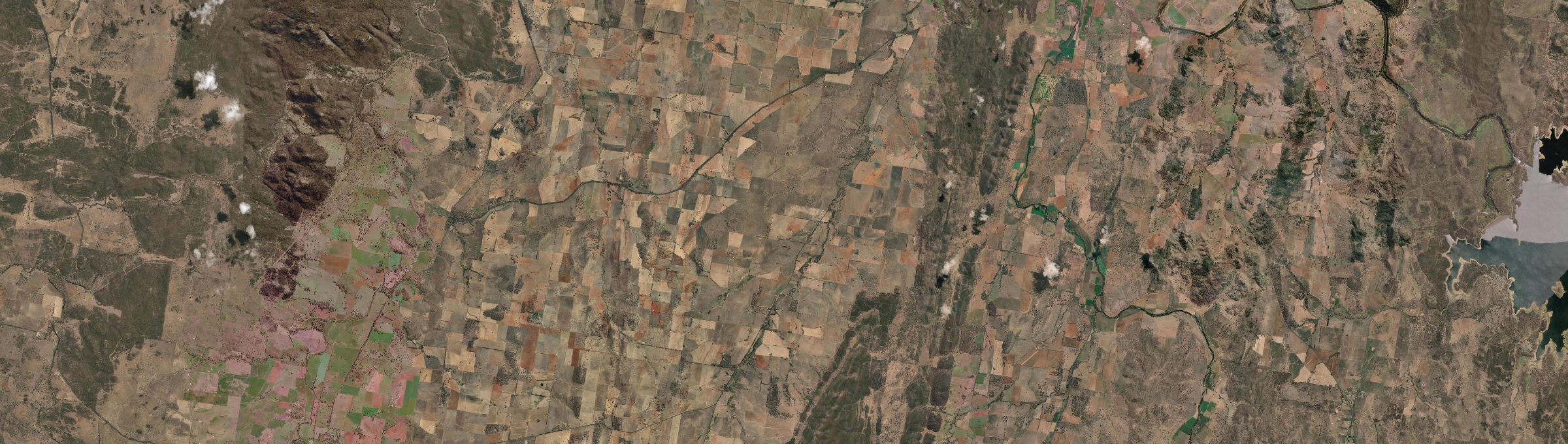 Aerial view of Curra Creek, NSW