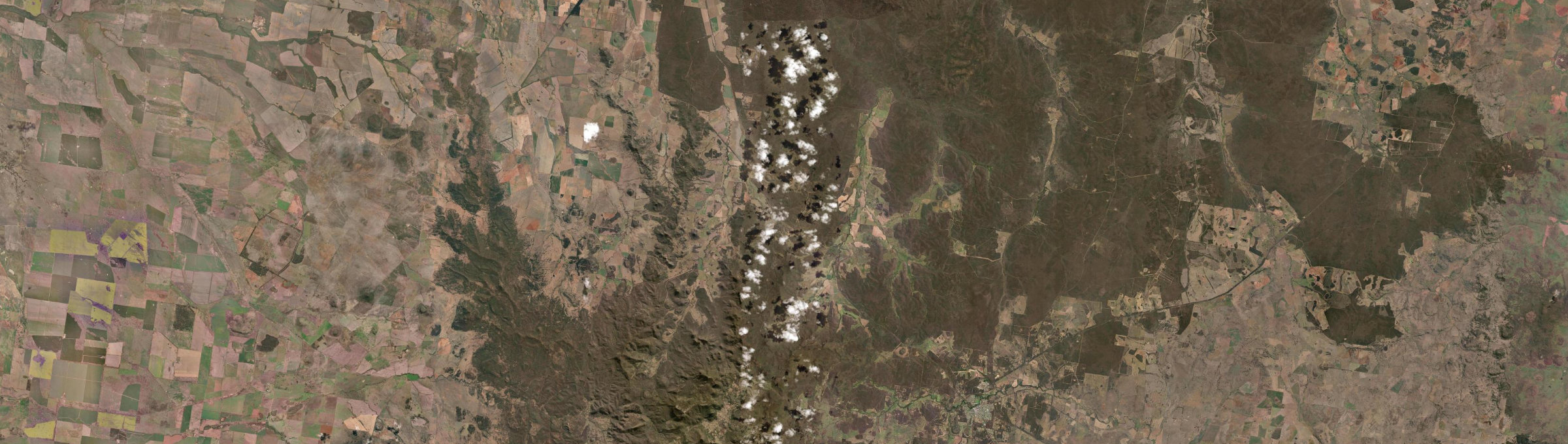 Aerial view of Bugaldie, NSW