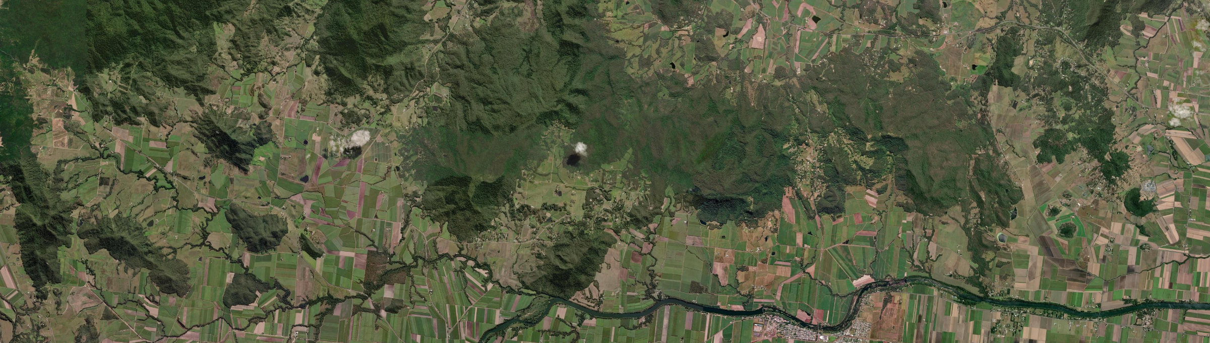 Aerial view of Devereux Creek, QLD