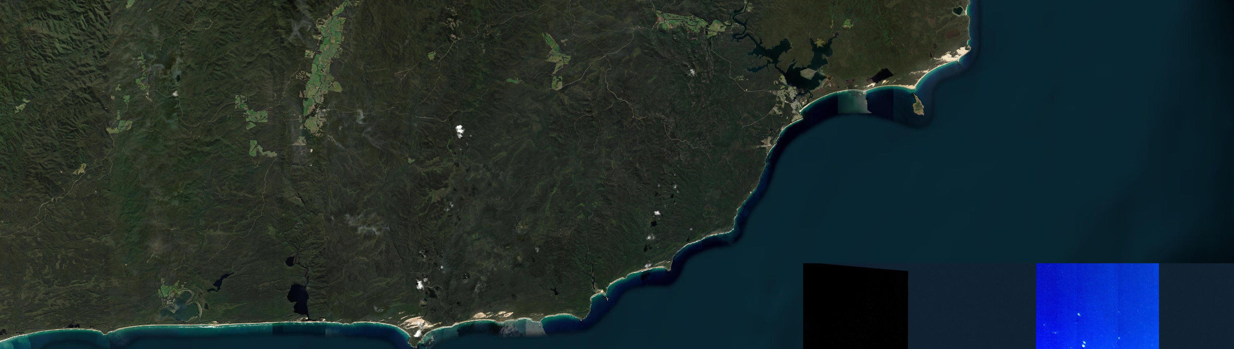 Aerial view of Wingan River, VIC