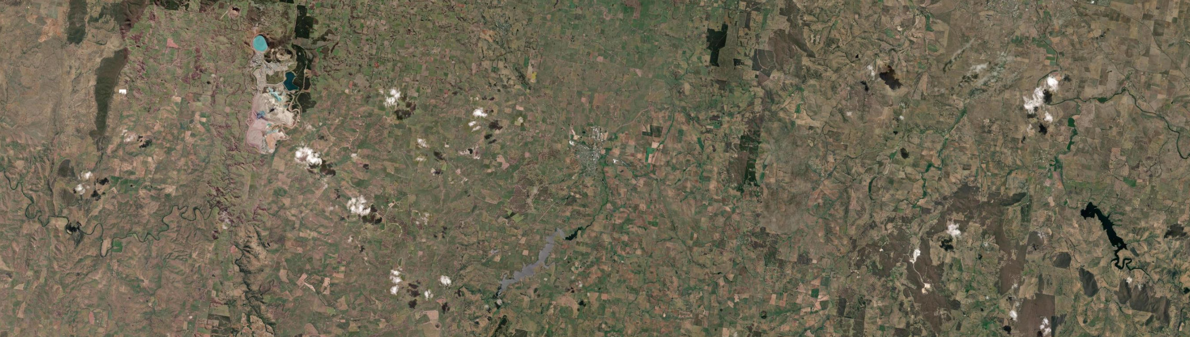 Aerial view of Blayney, NSW