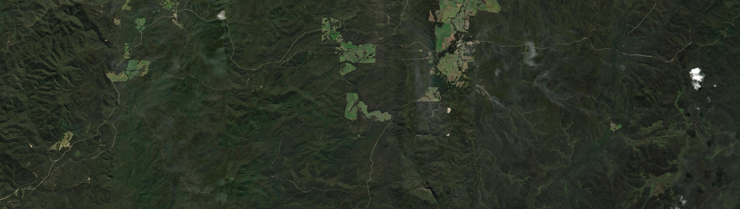 Aerial view of Tonghi Creek, VIC