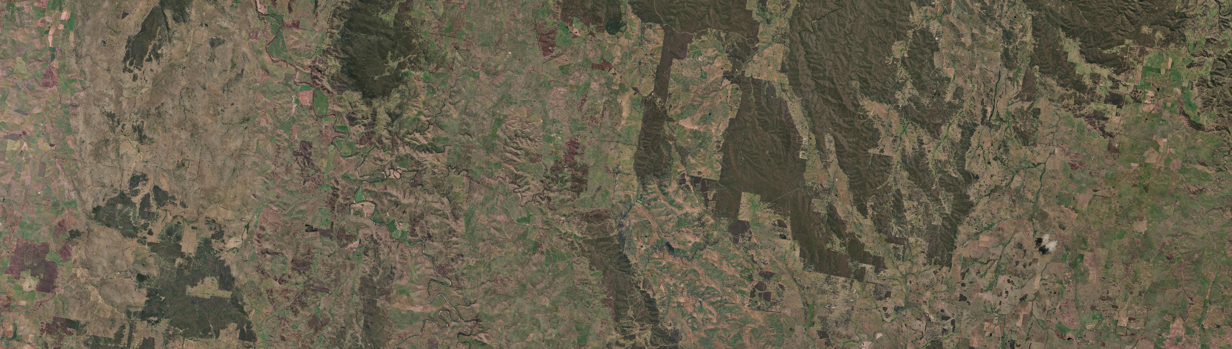 Aerial view of Crooked Corner, NSW