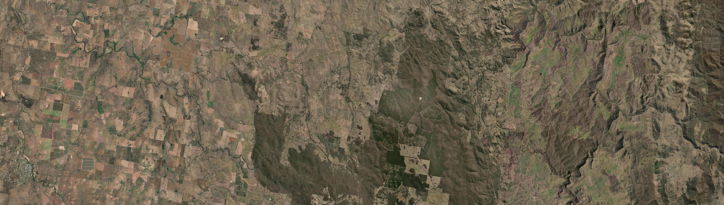 Aerial view of Kerrs Creek, NSW