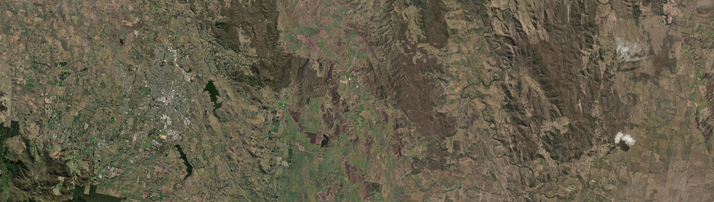 Aerial view of Lewis Ponds, NSW
