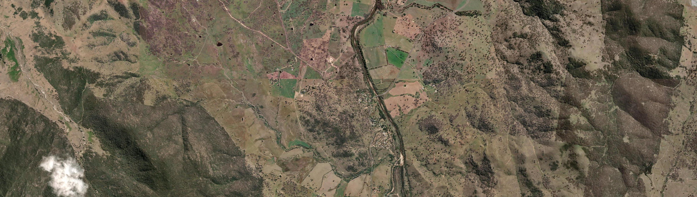 Aerial view of Tharwa, ACT