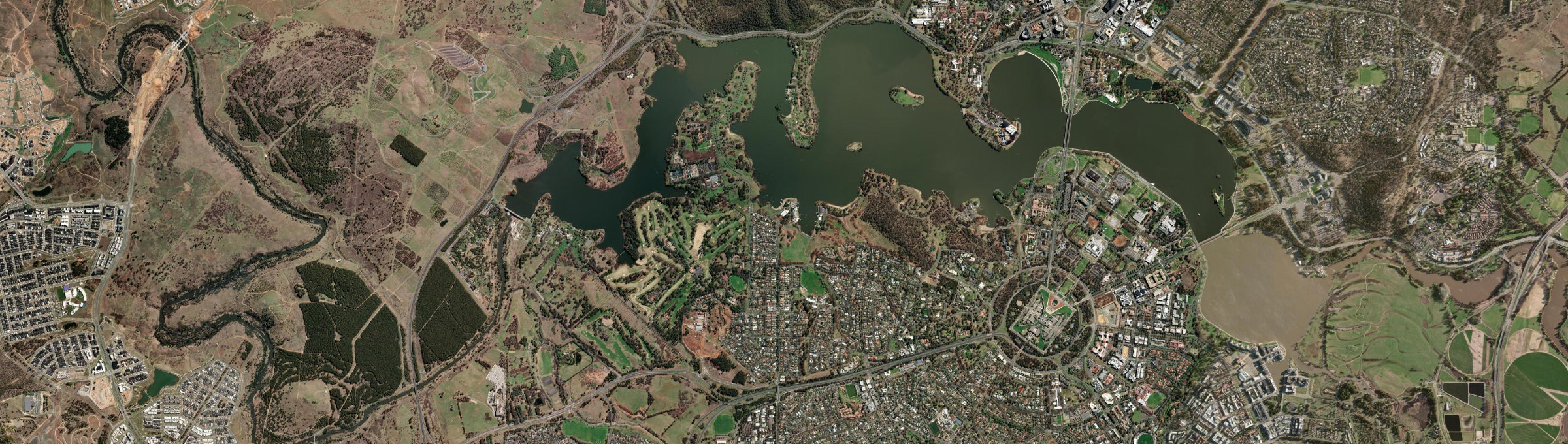Aerial view of Yarralumla, ACT