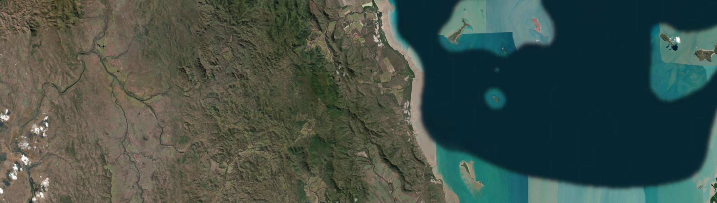 Aerial view of Clairview, QLD