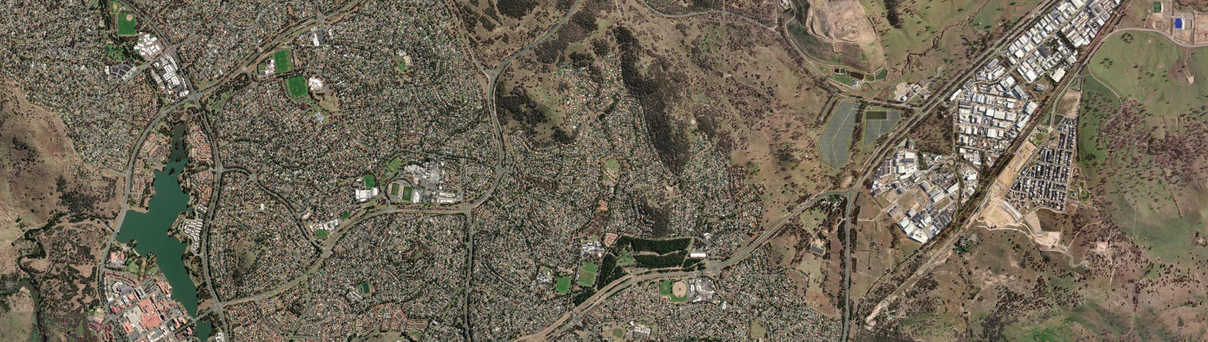 Aerial view of Fadden, ACT