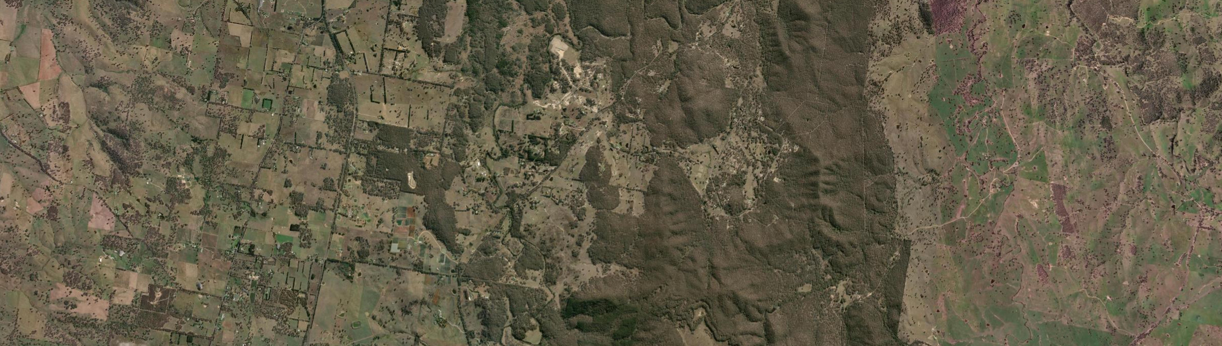 Aerial view of Summer Hill Creek, NSW